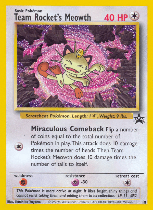 Team Rocket's Meowth: Wizards Black Star Promos