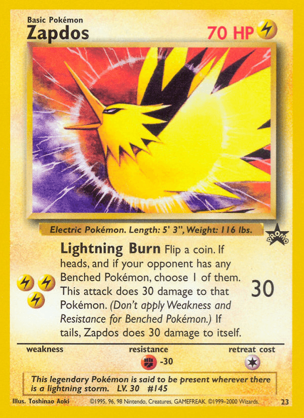 Zapdos: Wizards Black Star Promos