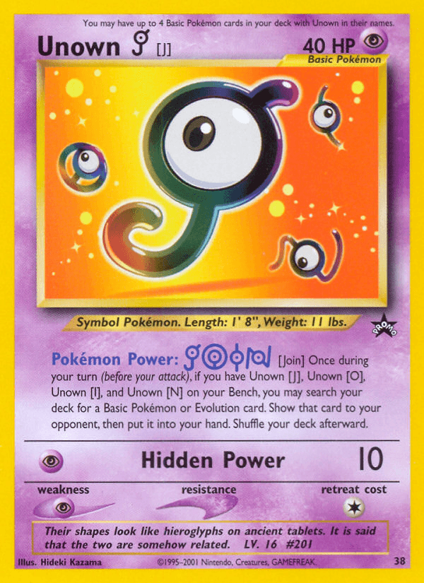 Unown [J]: Wizards Black Star Promos