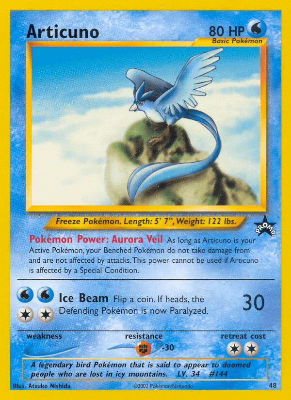 Articuno: Wizards Black Star Promos