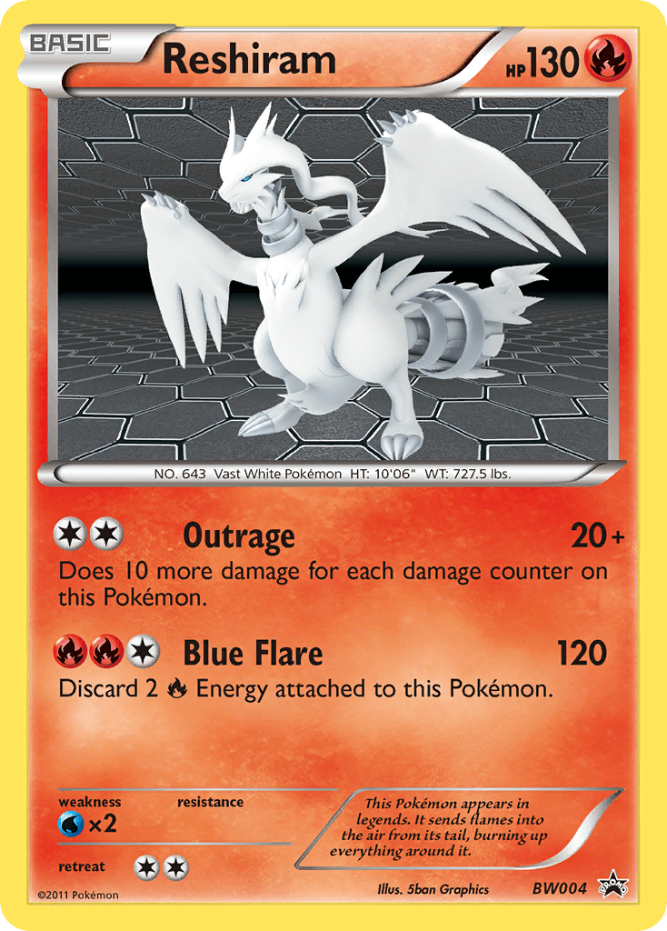 Reshiram: BW Black Star Promos