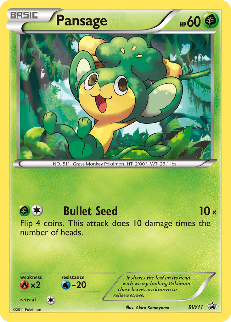 Pansage: BW Black Star Promos