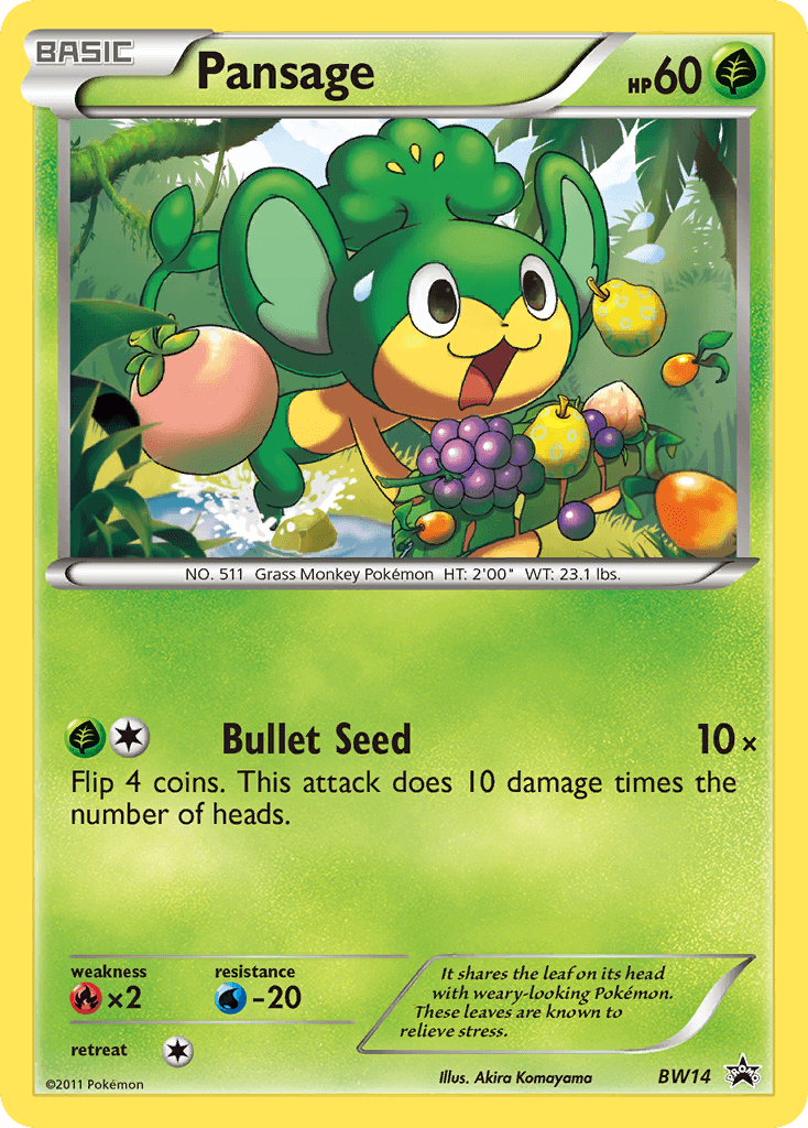 Pansage: BW Black Star Promos