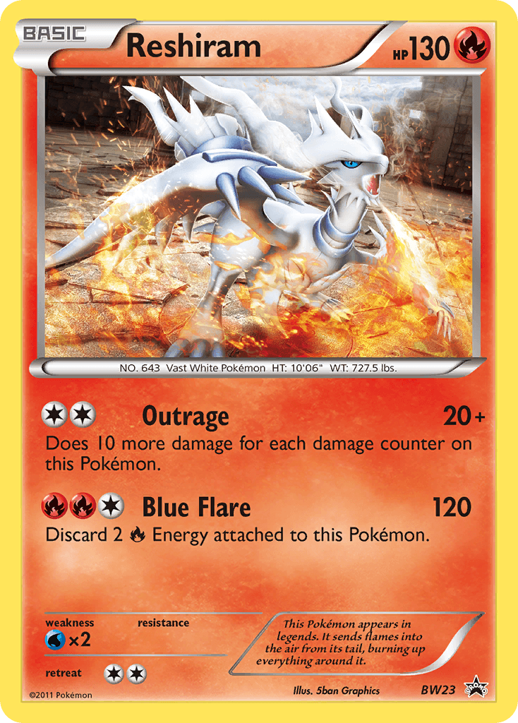 Reshiram: BW Black Star Promos