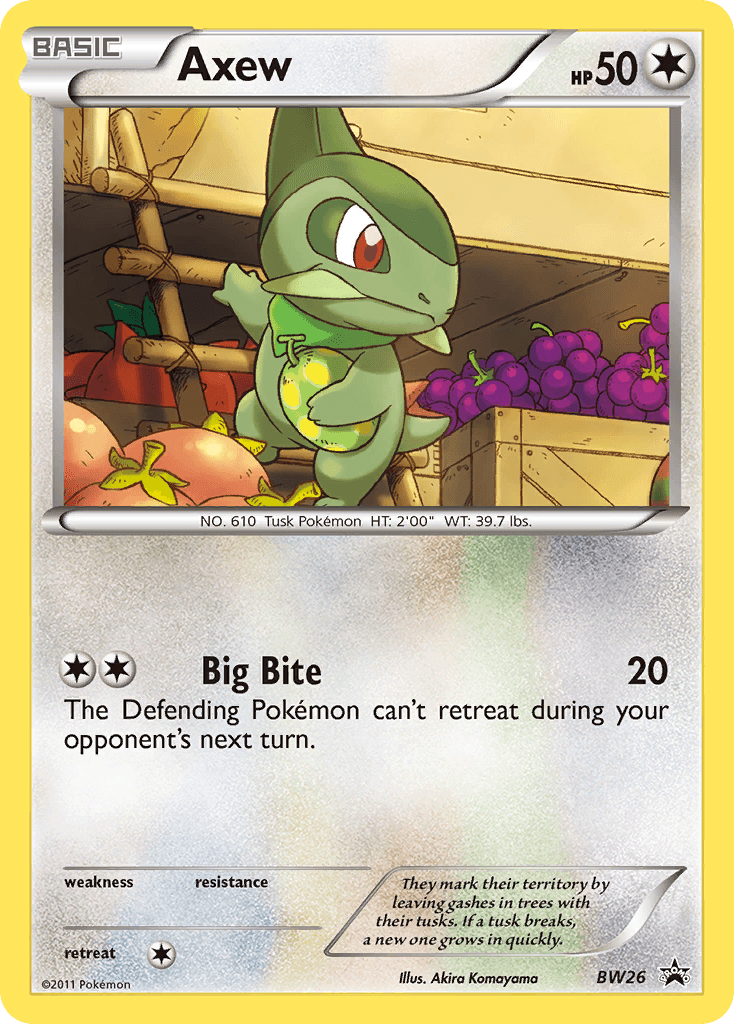 Axew: BW Black Star Promos