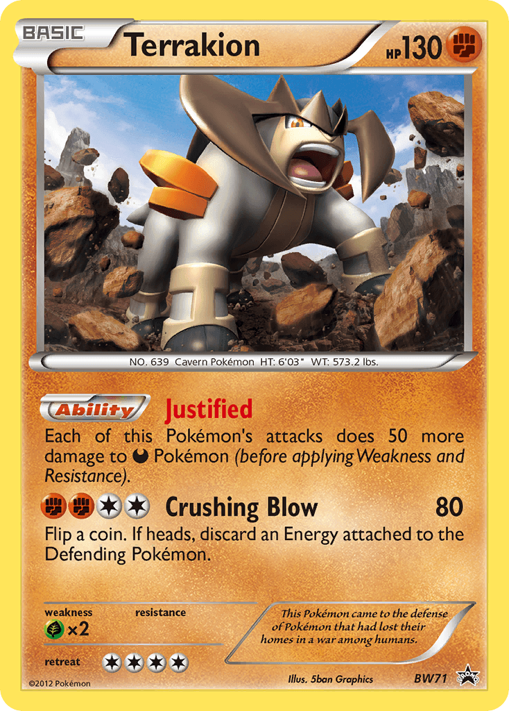Terrakion: BW Black Star Promos