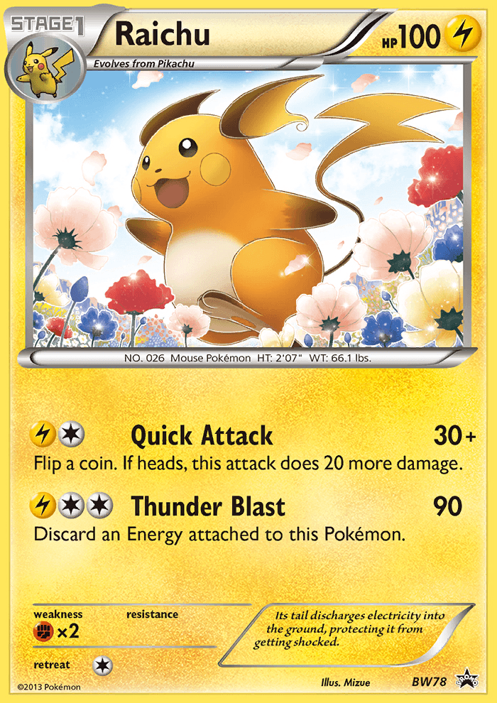 Raichu: BW Black Star Promos