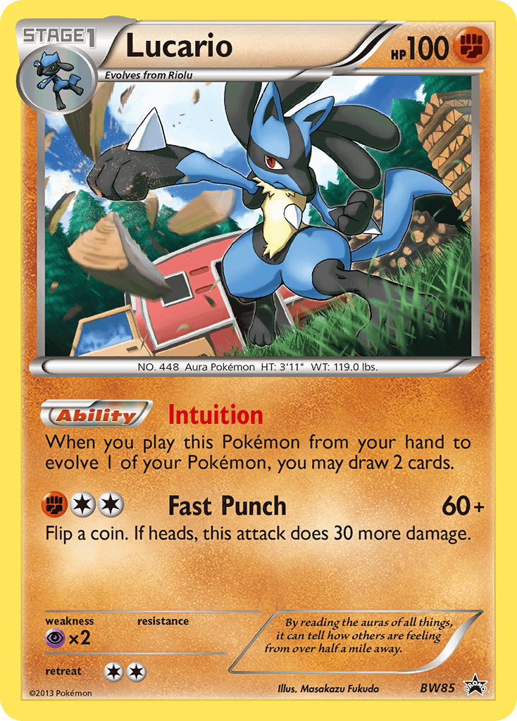 Lucario: BW Black Star Promos