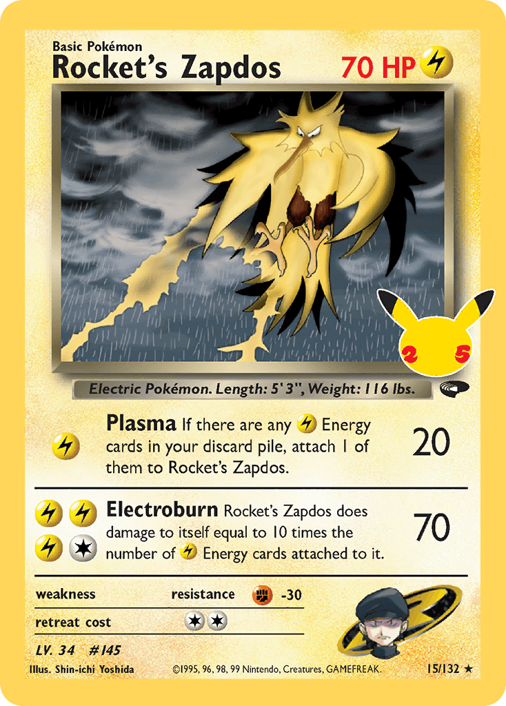 Rocket's Zapdos: Celebrations: Classic Collection