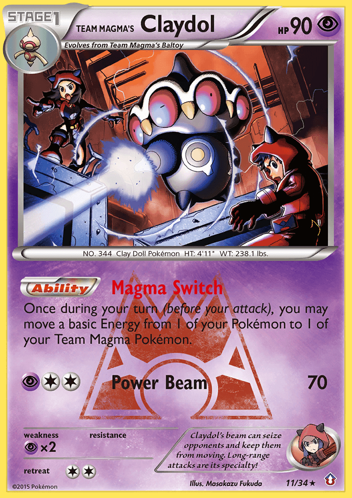 Team Magma's Claydol: Double Crisis