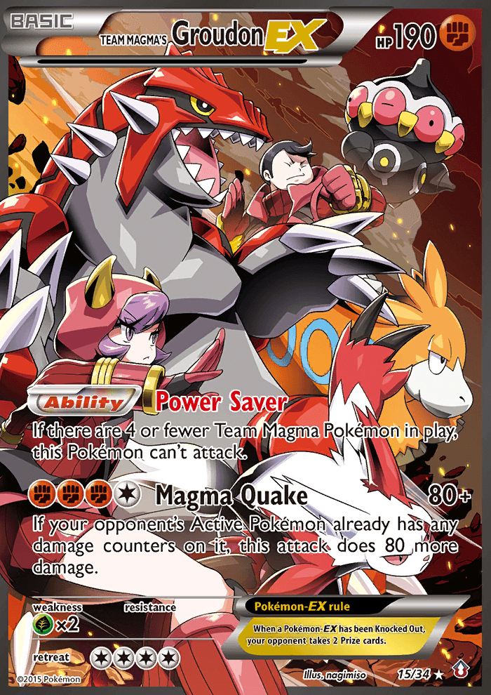 Team Magma's Groudon-EX: Double Crisis