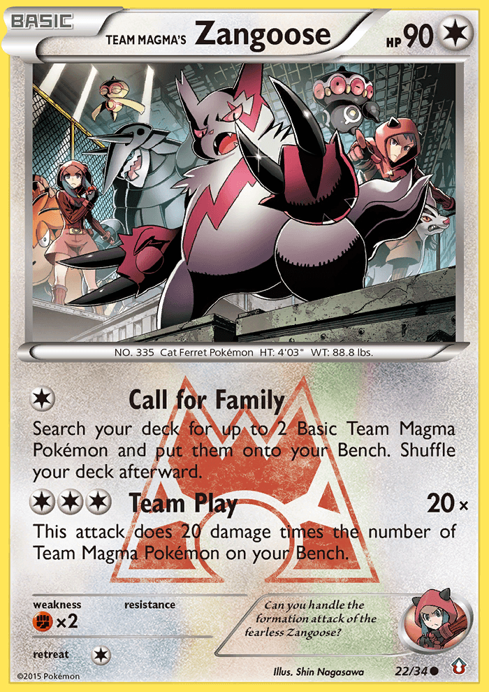 Team Magma's Zangoose: Double Crisis