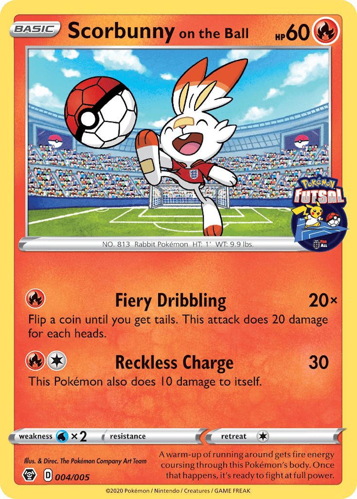 Scorbunny on the Ball: Pokémon Futsal Collection