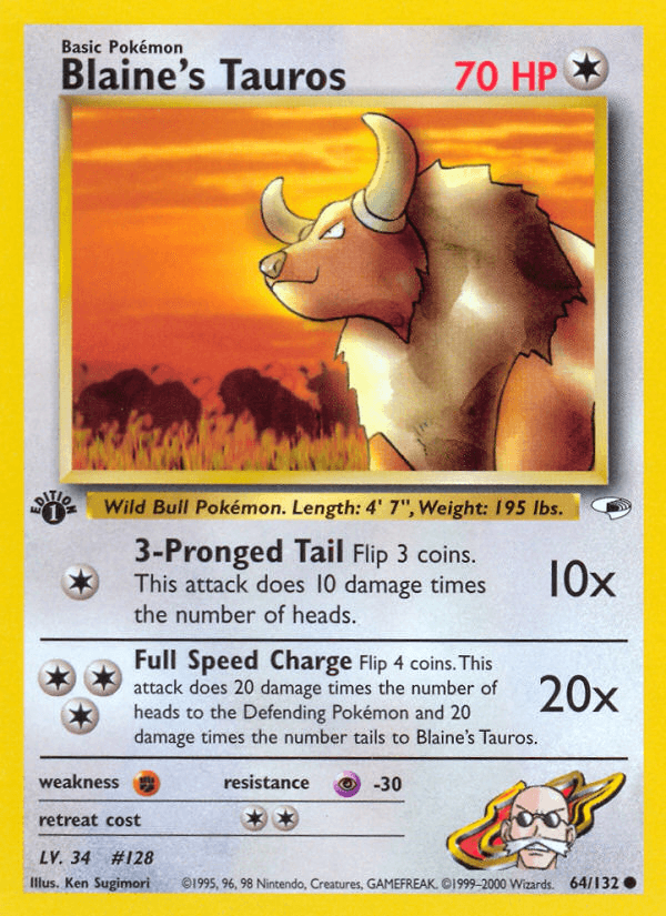 Blaine's Tauros: Gym Heroes