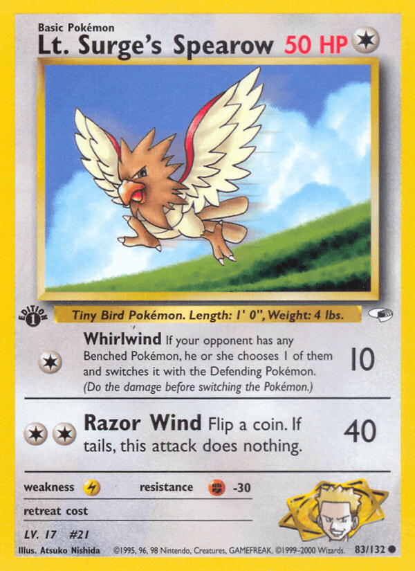 Lt. Surge's Spearow: Gym Heroes