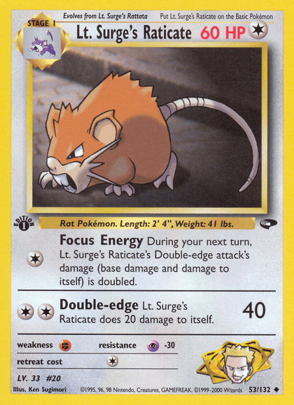 Lt. Surge's Raticate: Gym Challenge
