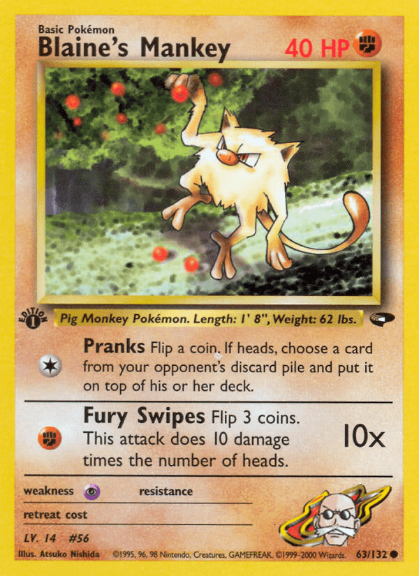 Blaine's Mankey: Gym Challenge