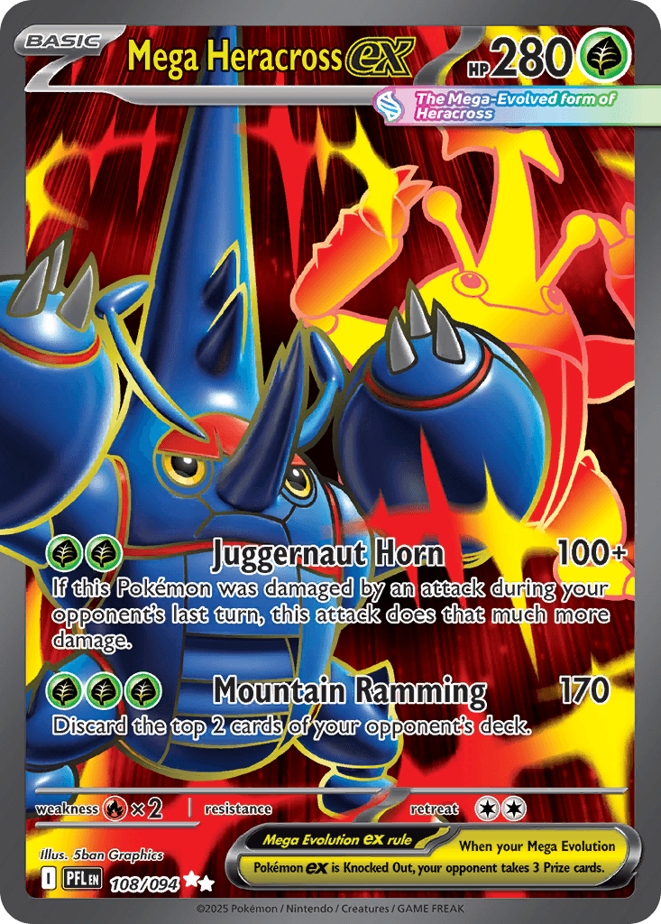 Mega Heracross ex: Phantasmal Flames