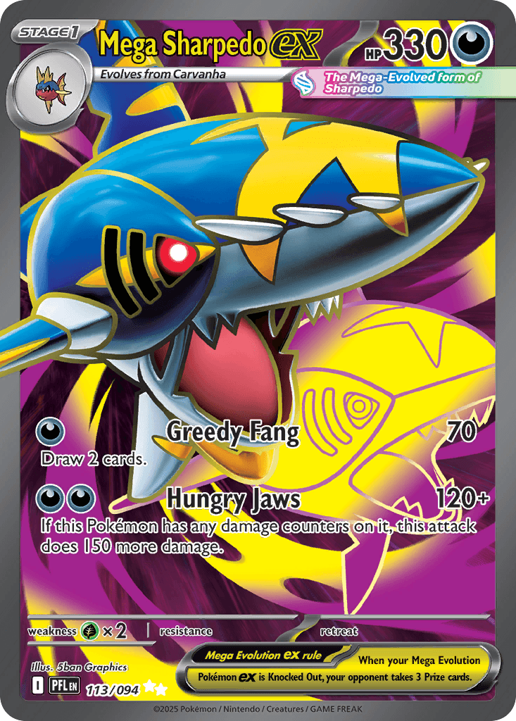 Mega Sharpedo ex: Phantasmal Flames