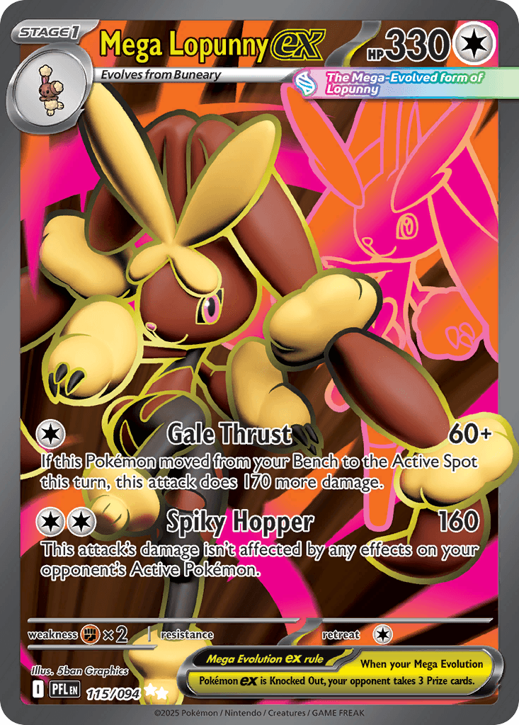 Mega Lopunny ex: Phantasmal Flames