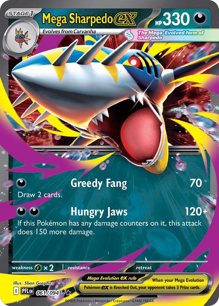Mega Sharpedo ex: Phantasmal Flames