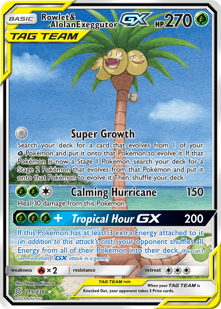 Rowlet & Alolan Exeggutor-GX: Unified Minds