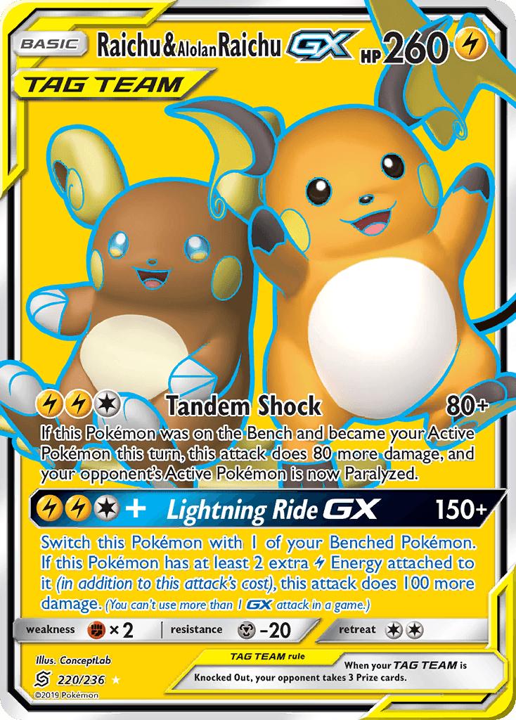 Raichu & Alolan Raichu-GX: Unified Minds