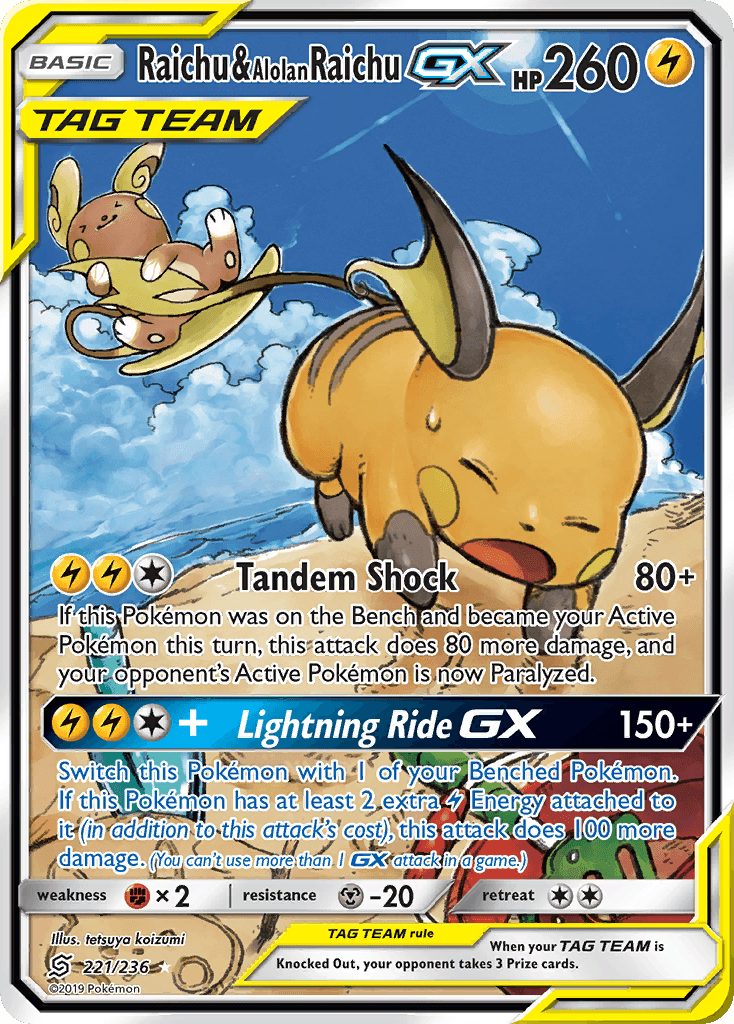 Raichu & Alolan Raichu-GX: Unified Minds