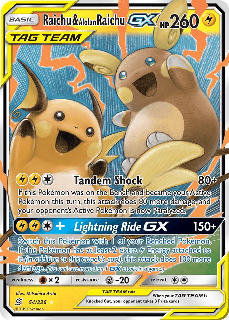 Raichu & Alolan Raichu-GX: Unified Minds