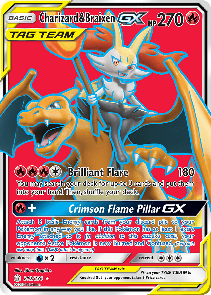 Charizard & Braixen-GX: Cosmic Eclipse