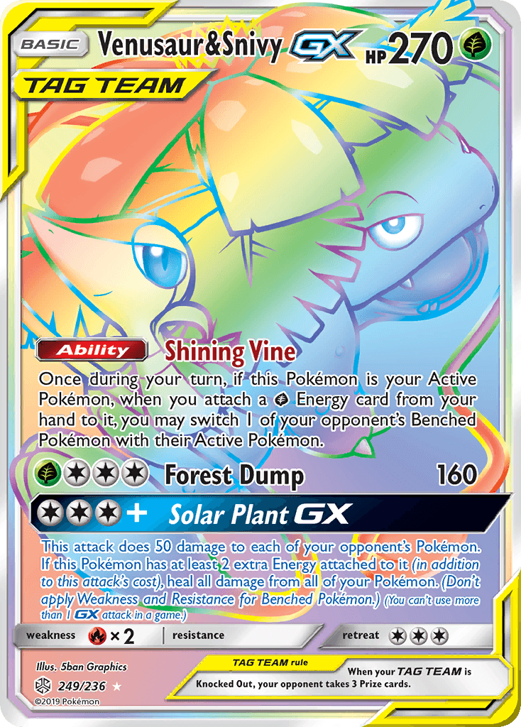 Venusaur & Snivy-GX: Cosmic Eclipse