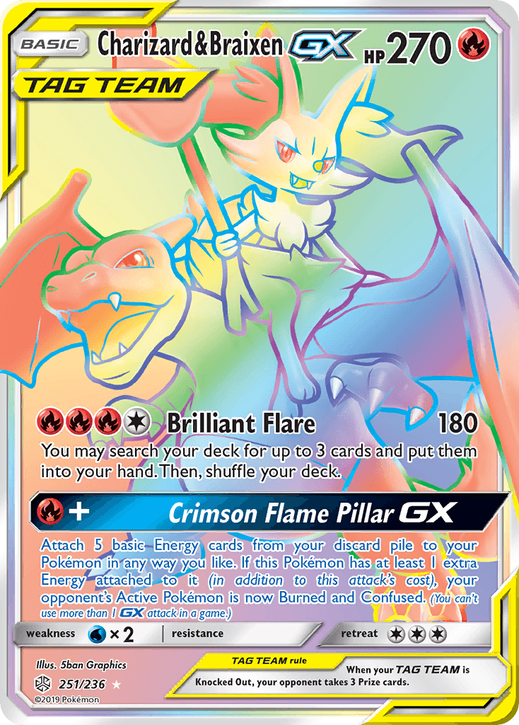 Charizard & Braixen-GX: Cosmic Eclipse
