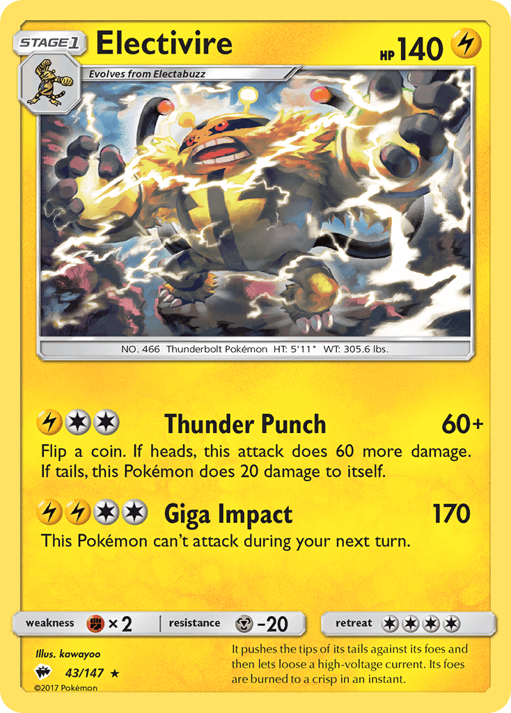 Electivire: Burning Shadows