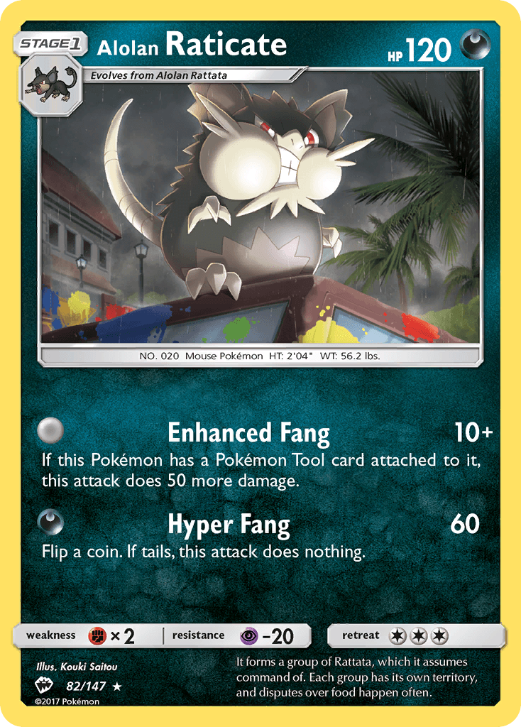 Alolan Raticate: Burning Shadows