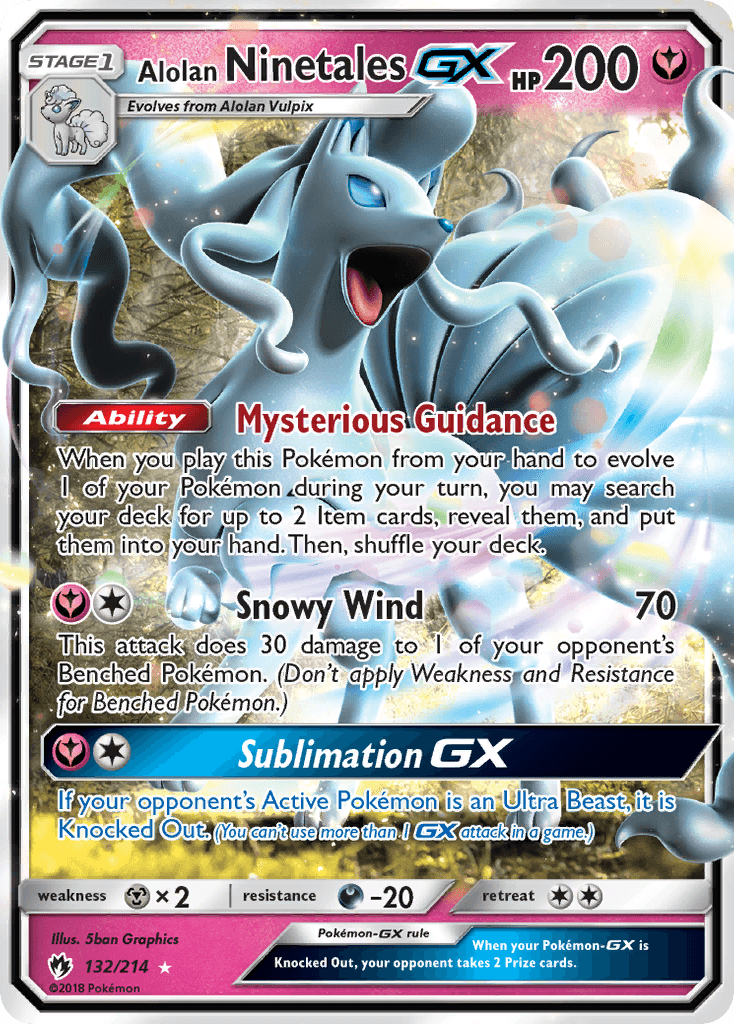 Alolan Ninetales-GX: Lost Thunder