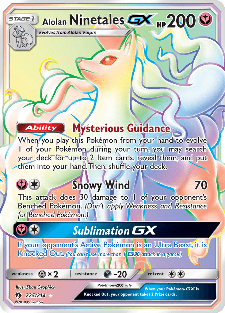 Alolan Ninetales-GX: Lost Thunder