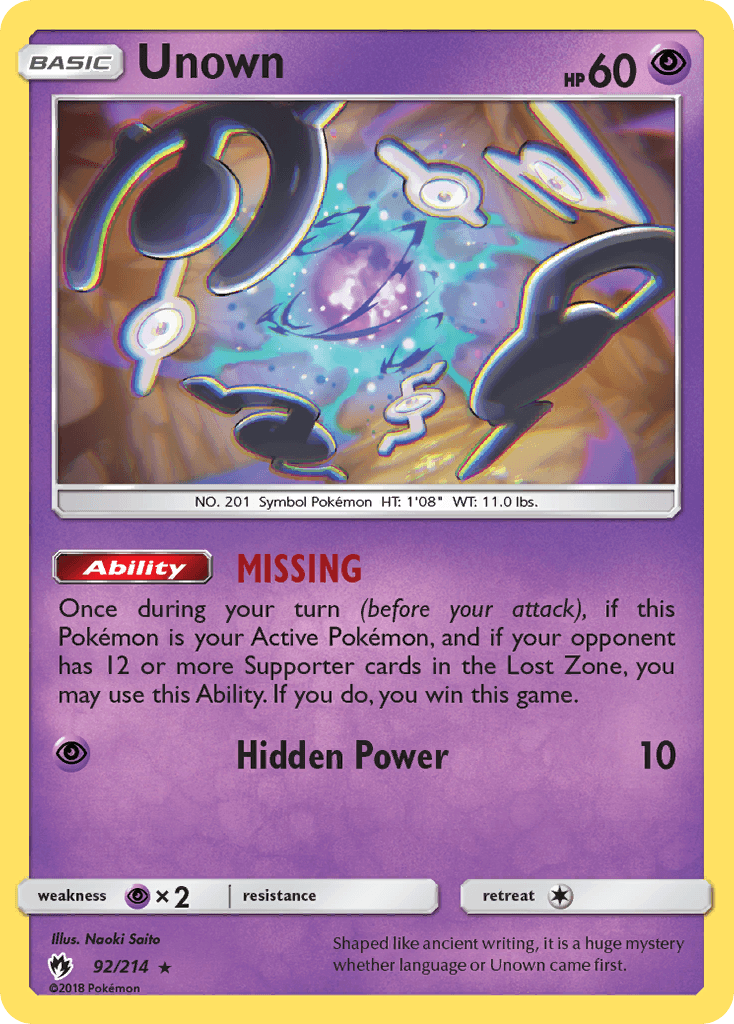 Unown: Lost Thunder