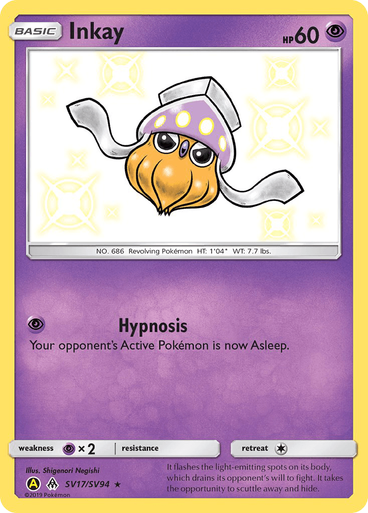 Inkay: Hidden Fates Shiny Vault