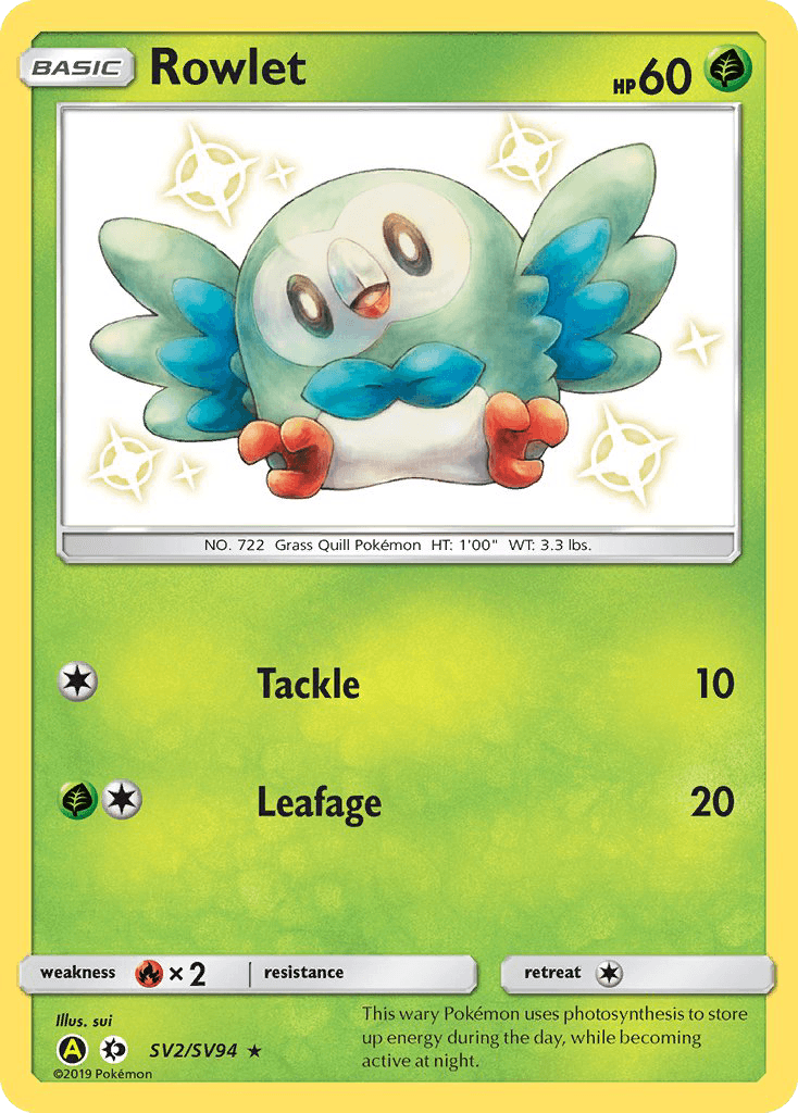 Rowlet: Hidden Fates Shiny Vault