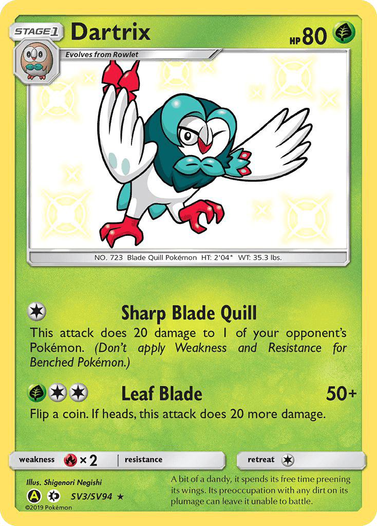 Dartrix: Hidden Fates Shiny Vault