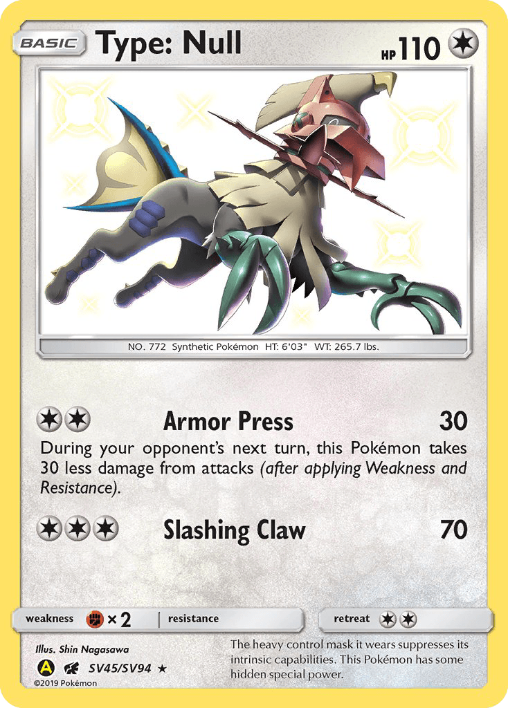 Type: Null: Hidden Fates Shiny Vault