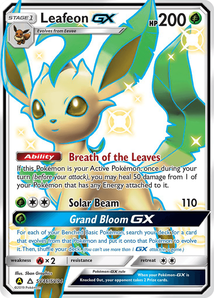 Leafeon-GX: Hidden Fates Shiny Vault