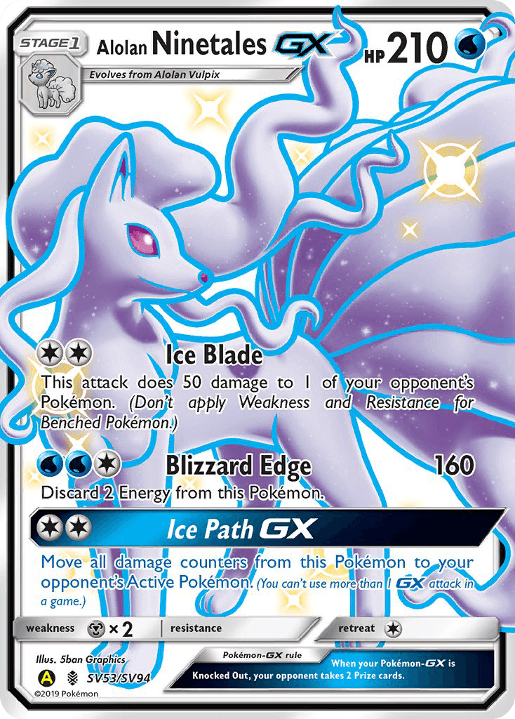 Alolan Ninetales-GX: Hidden Fates Shiny Vault