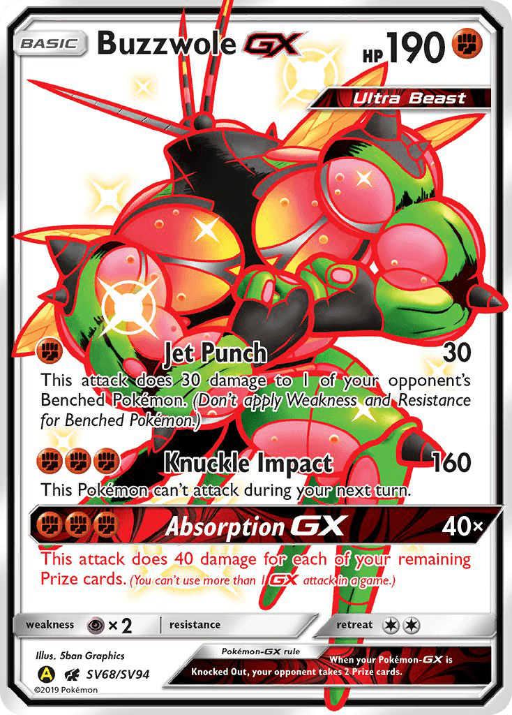 Buzzwole-GX: Hidden Fates Shiny Vault