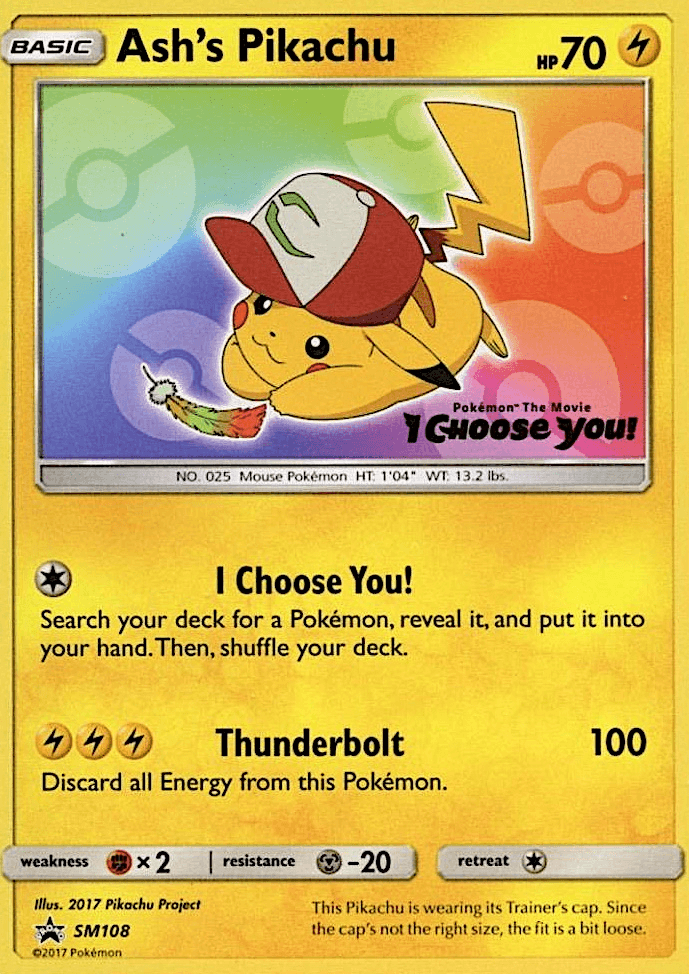 Ash's Pikachu: SM Black Star Promos