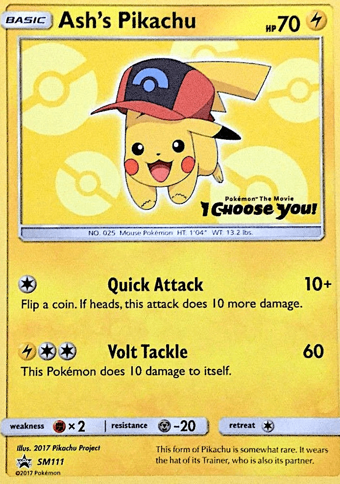 Ash's Pikachu: SM Black Star Promos