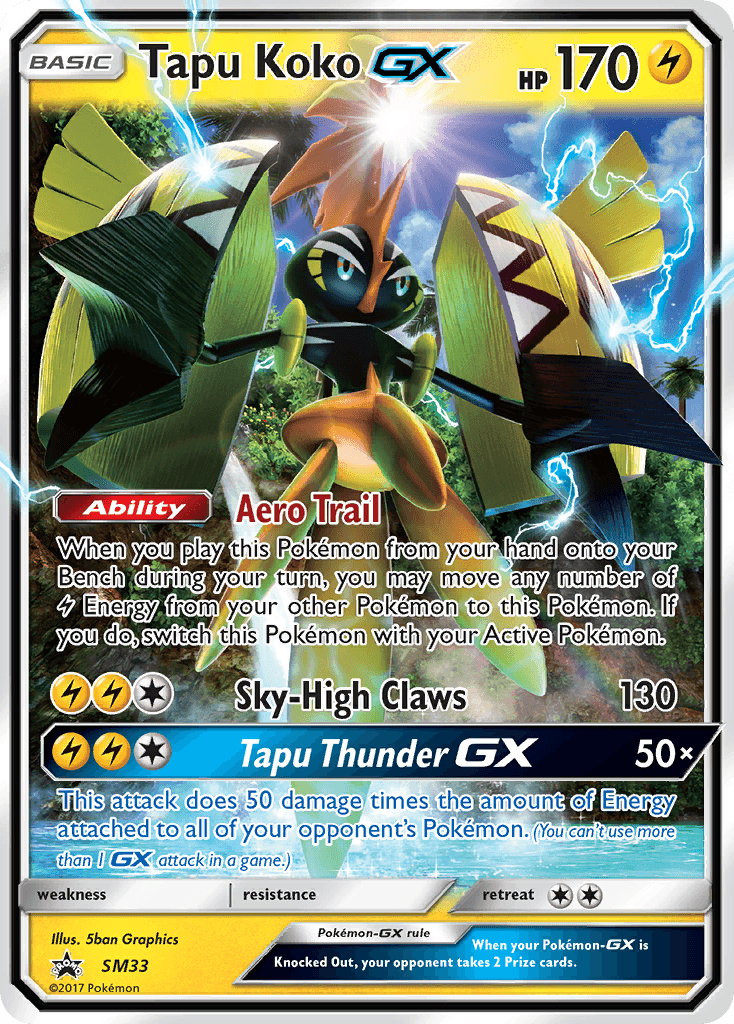 Tapu Koko-GX: SM Black Star Promos