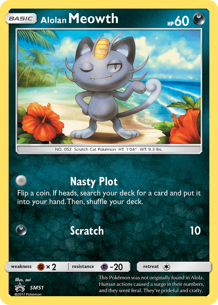 Alolan Meowth: SM Black Star Promos