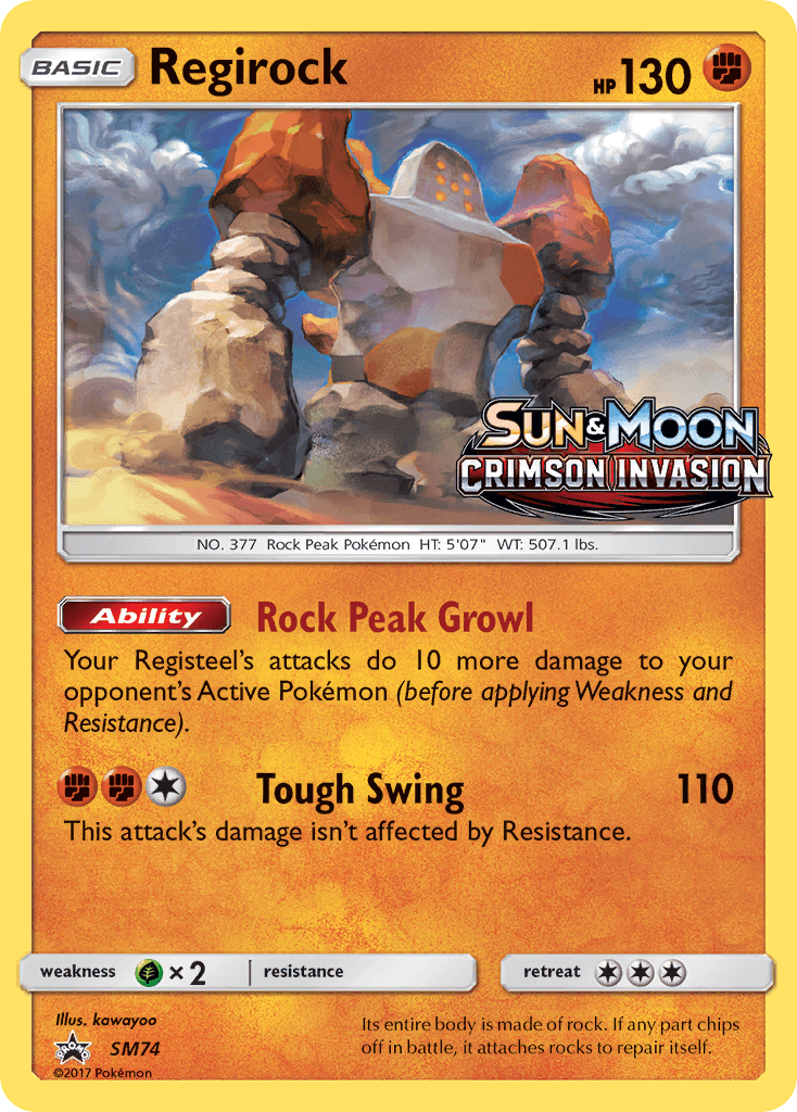 Regirock: SM Black Star Promos