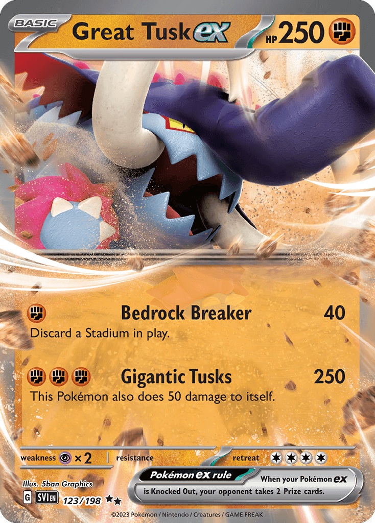 Great Tusk ex: Scarlet & Violet